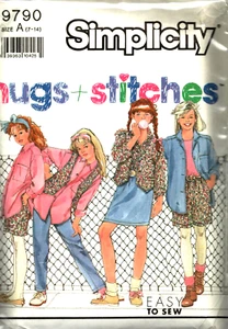 Simplicity 9790 ~ Girls Sizes 7-14 ~ Pants, Shorts, Skirt, Shirt, Lined Vest - Picture 1 of 4