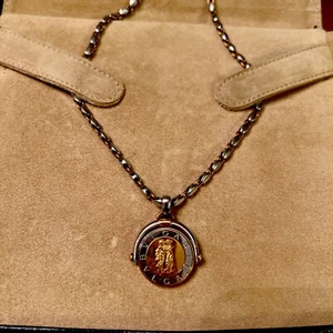 BVLGARI 18K Yellow & Gold SS Zodiac Gemini Two Tone Necklace with Pendant. - Picture 1 of 12