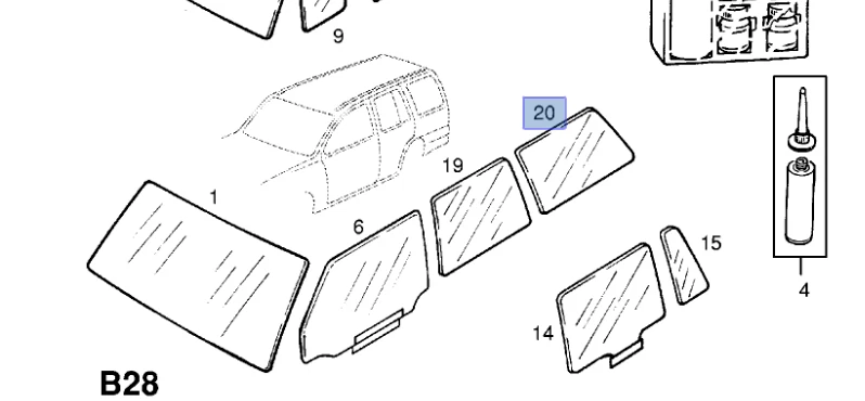 Window Rear Quarter Left Fixed Clear for Opel Kadett E Estate Van OEM Foto 1 de 1