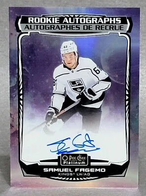 2022-23 O-Pee-Chee Platinum Rookie Autographs Cosmic #R-SF Samuel Fagemo 8/35 - Image 1 of 2