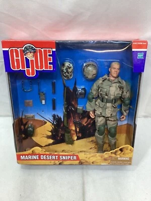 NUEVO 2001 GI Joe US Marine Desert Sniper Doll/Figura 12 pulgadas en caja envío gratuito Foto 1 de 4