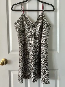 Victoria's Secret Leopardenmuster Dessous Nachthemd Unterkleid Negligee Größe Large - Bild 1 von 9