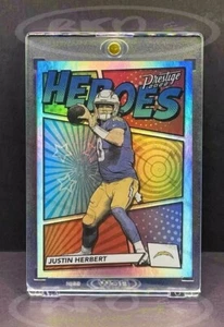 JUSTIN HERBERT RARE HOLO REFRACTOR INVESTMENT CARD SSP CHARGERS MVP ROY MINT - Picture 1 of 3