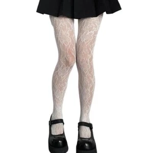 Women Fishnet Pantyhose Gothic Multicolor Floral Patterned Mesh Tights - Picture 1 of 13
