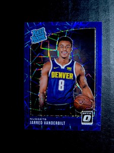 2018-19 Optic Jarred Vanderbilt Rated Rookie Blue Velocity Prizm RC #151