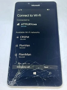 Microsoft Lumia 950 - 32 GB - White - Cracked Screen For Parts Only - Picture 1 of 7
