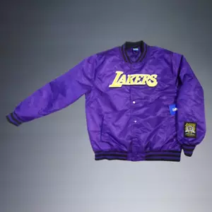 GIACCA BOMBER ULTRA GAME NBA LOS ANGELES LAKERS STAMPA ADULTO TAGLIA LARGE - Foto 1 di 7