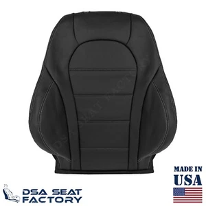 For 2014-2020 Mercedes-Benz C-Class Driver Top Seat Cover W205-LEATHER BLACK - Picture 1 of 13