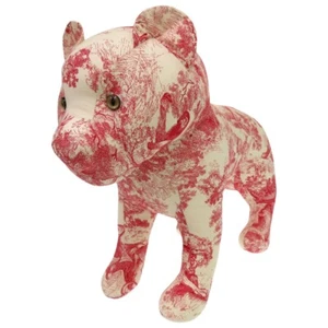 AUTHENTIC Dior Baby Dior Toile de Jouy Animal Plush ToyPlush Doll Red polyester - Picture 1 of 9