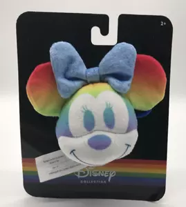 Disney Rainbow Minnie Mouse Keychain Bag Clip Plush Toy Just Play - Picture 1 of 4