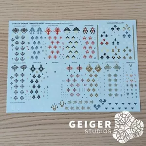 Warhammer AoS Cities of Sigmar Water Slide Decal Transfer Sheet GW WFB - Foto 1 di 1