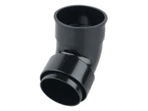 Tubo descendente de agua de lluvia Osma enchufe curvado desplazado 67,5 grados 68 mm negro 0T025B - Imagen 1 de 4