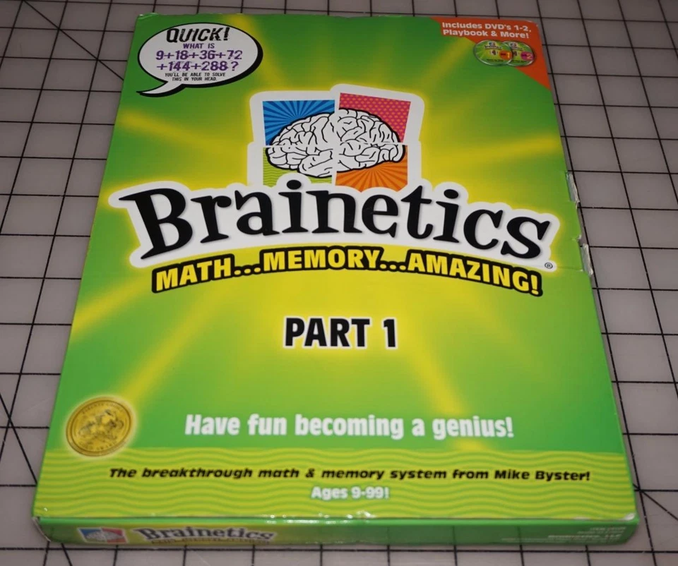 Brainetics Parte I, Sistema de Aprendizagem de Matemática e Memória, Mike Byster NOVO Selado - Imagem 1 de 1