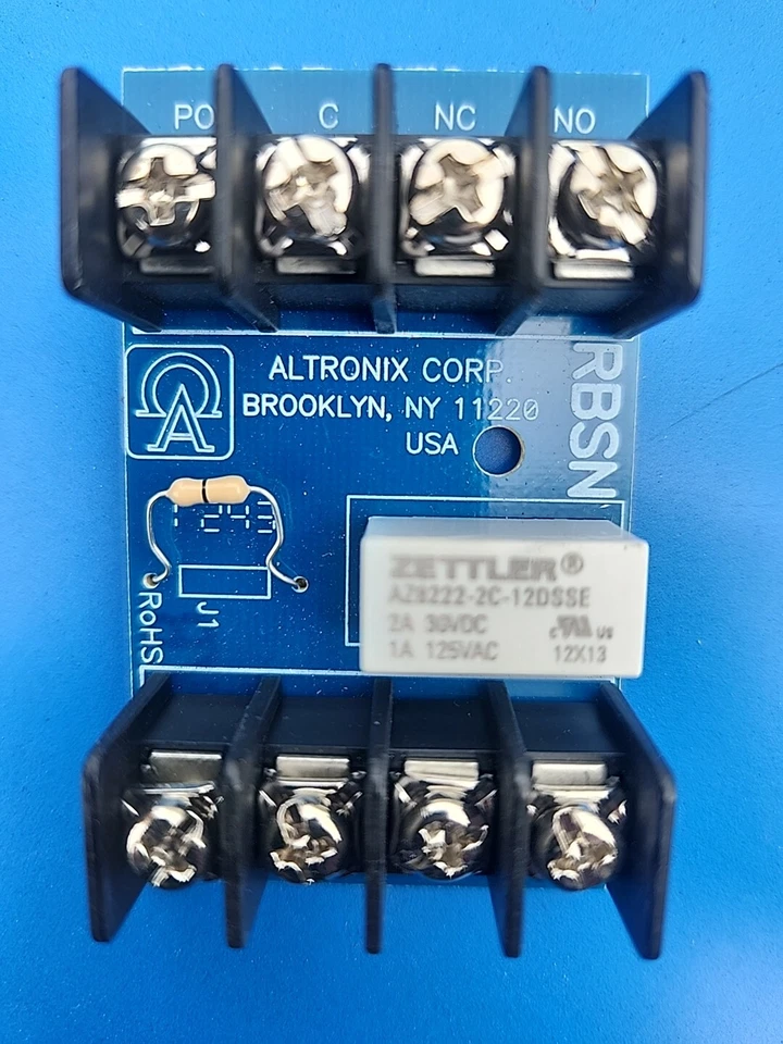 Altronix RBSN Relay Module 12 or 24 VDC DPDT Contacts @ 1A -120VAC or 2A - 28VDC - Image 1 of 1