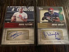 2 Cards - 2012 Donnie Fletcher Sage Auto #A95 & Jarius Wright Sage #A104 /250 NM