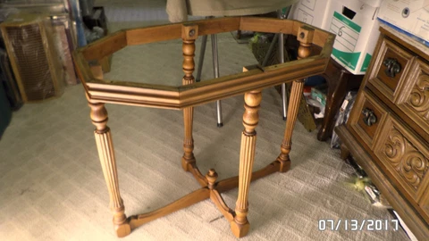 2428M FANCY Occasional Table 4 Leg Base Pedestal 16x28x24" Tall w/Skirt Apron A+ Cover