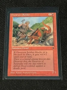 Magic the Gathering Fallen Empires Dwarven Soldier (Faith) - Picture 1 of 2