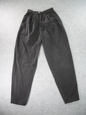 Pantalones ESprit para mujer 9/10 Singapur plisados tiro alto holgados cónicos negros años 80 90 Foto 1 de 4