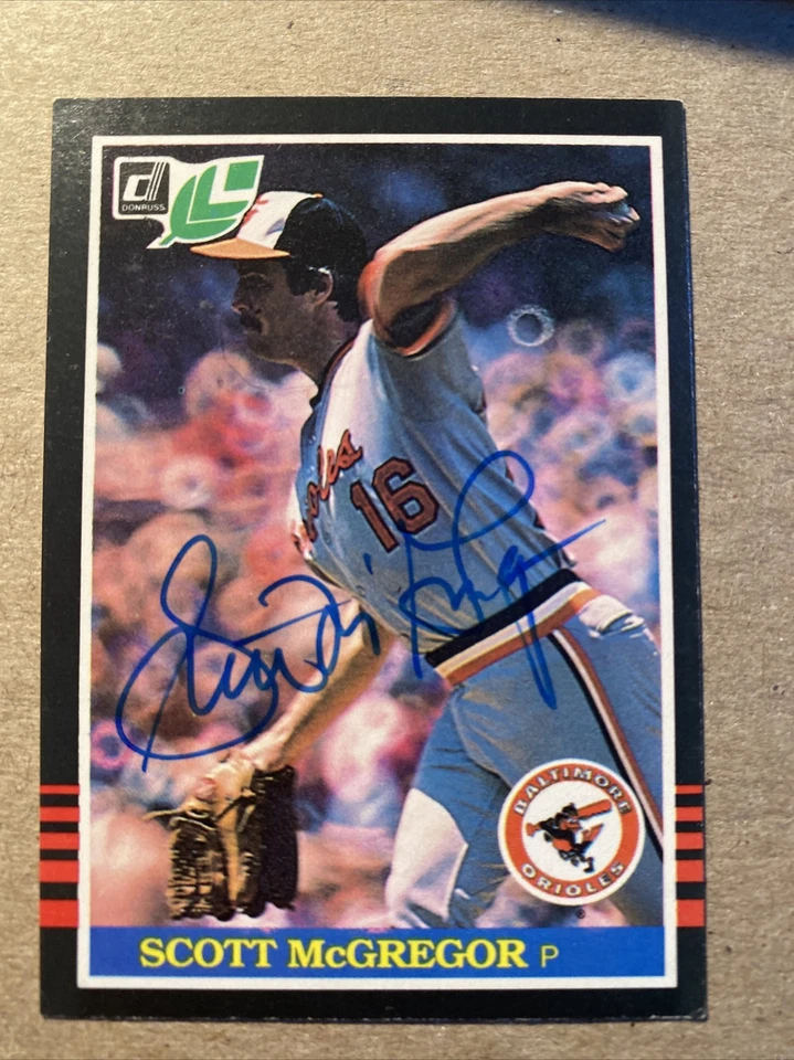 1985 Leaf #72 Scott McGregor Autographed Card  - Baltimore Orioles - Image 1 of 1