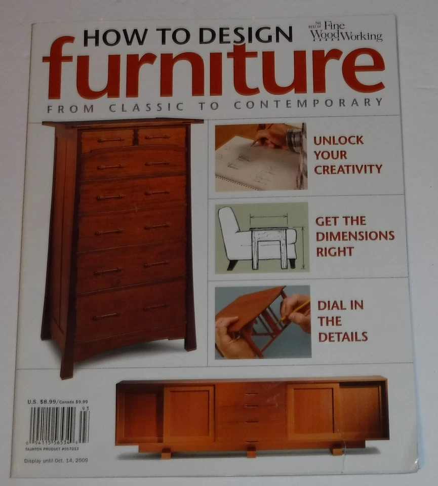 Fine Woodworking Magazine How to Design Furniture 2009 Unlock Your Creativity - Image 1 of 1