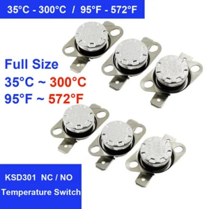 KSD301 Temperature Switch Control Sensor Thermal Thermostat 35-300°C / 95°-572°F - Picture 1 of 11