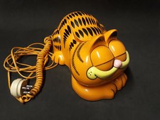 GARFIELD TELEFONO Anni 80 Apre e Chiuse gli Occhi Vintage Funzionante ***