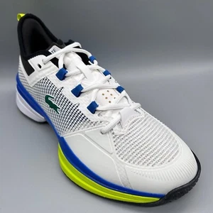 Lacoste AG-LT21 Ultra Court Trainers White Blue Mens Uk 8 Tennis Terraces Casual - Picture 1 of 11