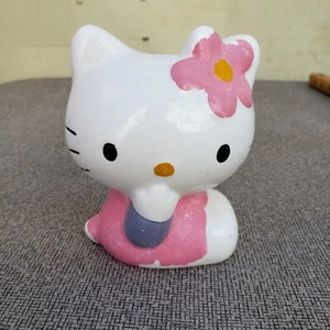 Hello Kitty Sanrio Toothbursh Holder White and Pink Ceramic 4 Hole Vintage 90s - Picture 1 of 8