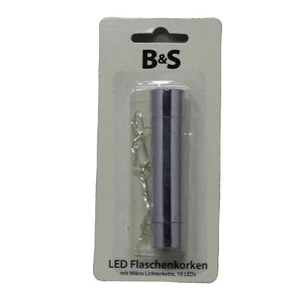 Flaschenkorken aus Metall mit einer Mirko Lichterkette 10 LED - Picture 1 of 1