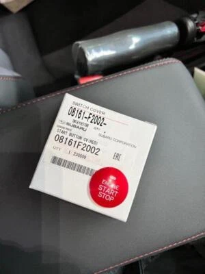 Subaru genuine OEM FORESTER LEGACY IMPREZA WRX STI RED PUSH START BUTTON COVER  - Image 1 of 2