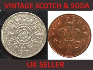 Vintage 10P - 2P pièce de monnaie unique Tour magie/VINTAGE 10 pence + GRATUIT - Photo 1/1
