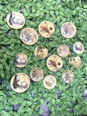 LOTE/PAQUETE DE PLATOS DE BAMBÚ | Antiguo  Foto 1 de 4