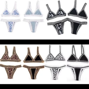 Reversible Leopard Handmade Crochet Bikinis Set - Picture 1 of 23