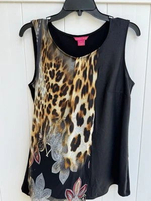 Sunny Leigh Women’s Small Sleeveless Draped, Textured Tank Top - Image 1 of 3