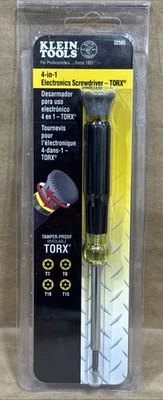 Klein Tools 32585 Multi-bit Precision Screwdriver Set, 4-in-1 Yellow/Black  - Image 1 of 2