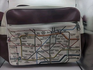 Borsa a tracolla London England THE UNDERGROUND Tube Subway UK vinile souvenir - Foto 1 di 3