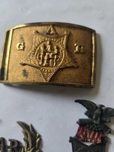 Grand Army of The Republic 1861-1866 GAR Civil War Veterans Belt Buckle Maine! - Picture 1 of 8