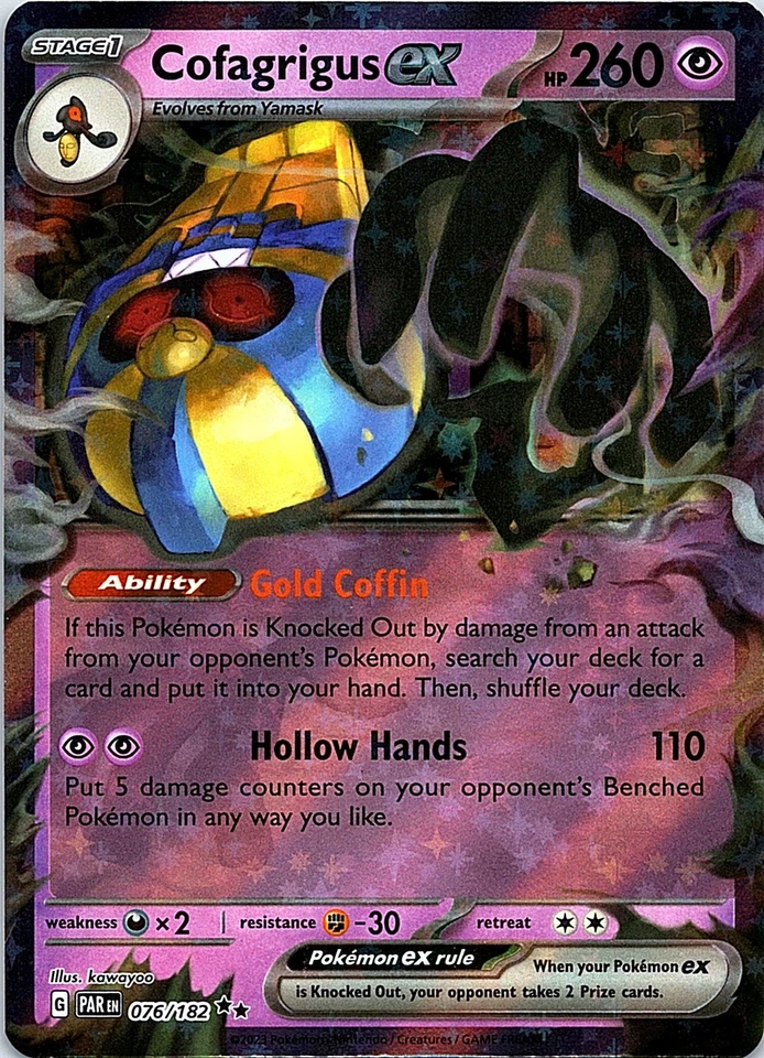 Cofagrigus ex076/182 Double Rare SV04: Paradox Rift - Image 1 of 1