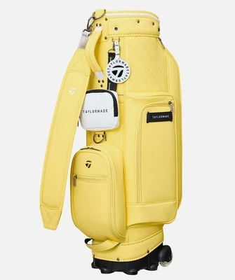 Taylormade Macaron 2 UN775 Unisex WheelCart Bag 9.0" 9lbs 5Way PE/SLeather Yellw - Image 1 of 4
