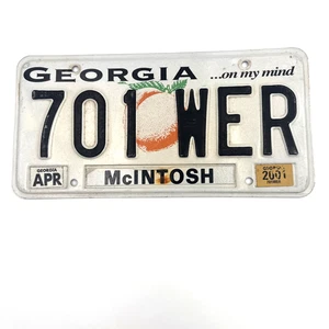 Georgia Nummernschild Ga McIntosh County 701 WER 2001 Man Cave Garage Dekor - Bild 1 von 3