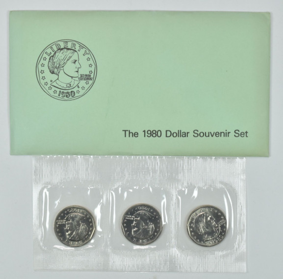 1980年 スーザンアンソニーリバティ ワイドリム　ドル硬貨 3枚セット 1980 Susan B Anthony Dollars (1979-1981, 1999) for sale | eBay