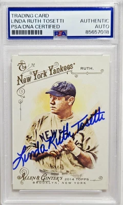 2014 Allen & Ginter #20 Babe Ruth Signed Linda Ruth Autograph Card Auto PSA/DNA - Image 1 of 2