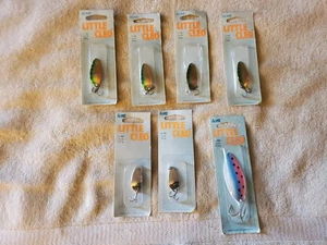 Little Cleo Fishing Spoons x 7 New in Unopened Packages - Picture 1 of 5