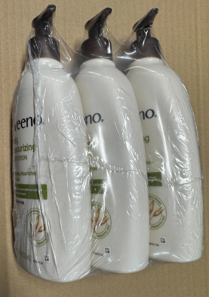 LOT of 3 Aveeno Daily Moisturizing Body Lotion For Dry Skin 18oz Each - Image 1 of 1