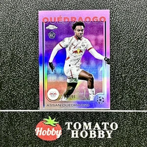 TOPPS CHROME UEFA 2024-25 ASSAN OUEDRAOGO RC /299 VIOLET REFRACTOR LEIPZIG - Picture 1 of 2