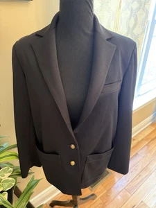 Vintage Givenchy Sport schwarze Jacke/Blazer Damengröße 8 goldene Knöpfe LESEN - Bild 1 von 16