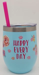 Pioneer Woman Pink Floral Stainless Steel Tumbler New! *Free Shipping* - Picture 1 of 4