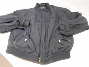 La Paz By Catalina Men’s Large L Bomber Jacket Full Zip Coat Vintage Navy Blue - Picture 1 of 4