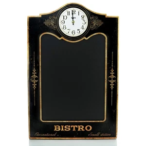Kitchen Restaurant Chalkboard Clock Sign Menu Memo Board Cafe Farmhouse Decor - Picture 1 of 3