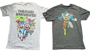 Paket 2 Herren M Hemden Marvel Justice League Superman Hulk - Bild 1 von 6